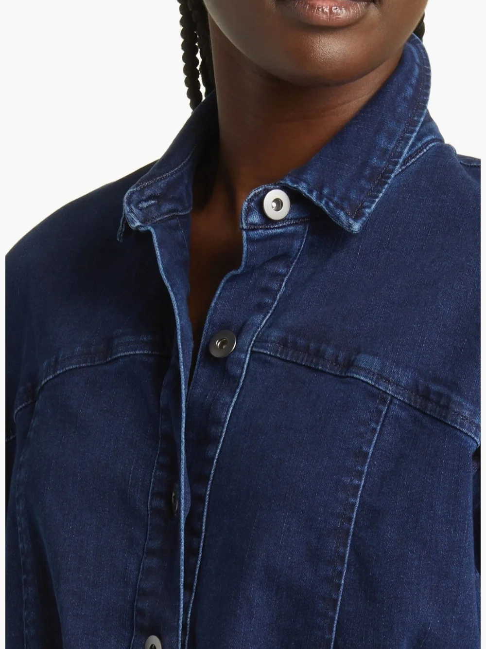 Free People Amber Denim Shirt Dress Size 2 NWT Button Front Long Sleeve Mini FP - Picture 4 of 14
